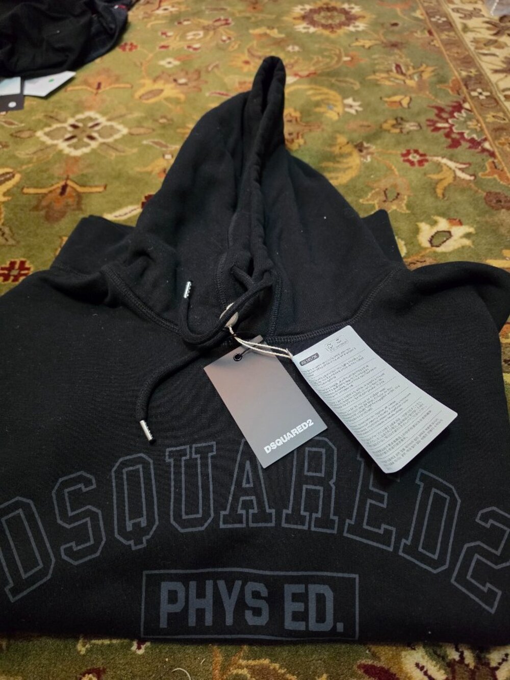 DSQUARED2 SWEATSHIR Black brand new oversized medium italy